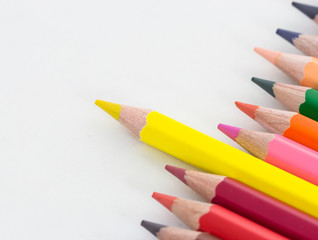 close up color pencils