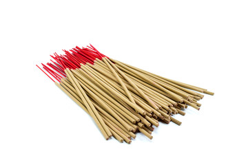 incense stick on white background isolated