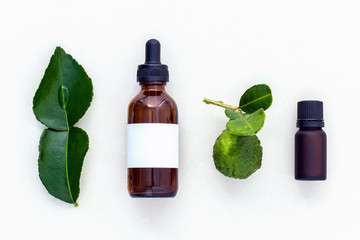 Alternative health care fresh  kaffir llime leaves and oils on m