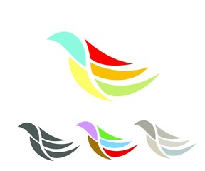 abstract bird eagle shape corporate style logo template