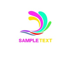 multimedia printing full color abstract logo template