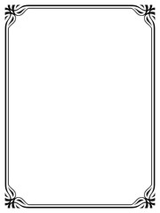 simple black ornamental decorative frame