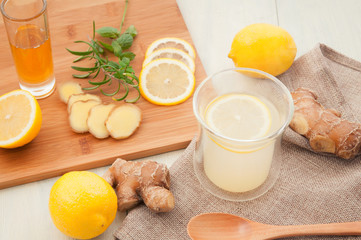 はちみつとレモンの生姜湯