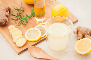 はちみつとレモンの生姜湯