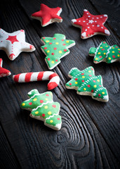 Salted biscuits painted colors