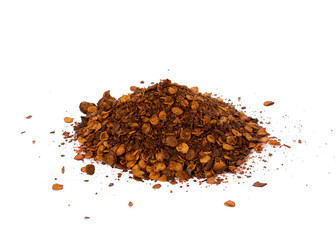 Cayenne pepper on white background