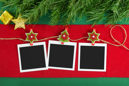 Christmas polaroid photo frames