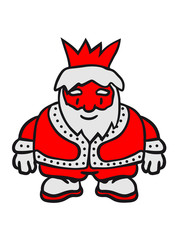 small fat comic cartoon king