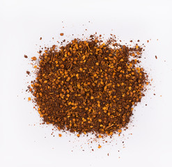 Cayenne pepper on white background