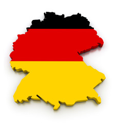 Obraz premium Germany Flag Map