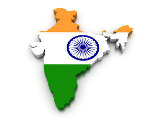 India Flag Map