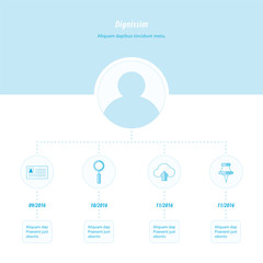 Design Timeline Infographic blue color