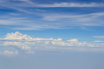 Fototapeta na wymiar beautiful sky view from airplane window