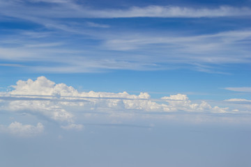 beautiful sky view from airplane window