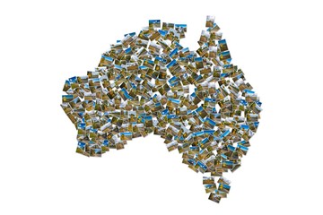 Australia pictures map collage
