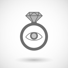 Vector ring icon with an eye