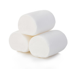 Marshmallows isolated on white background