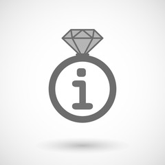 Vector ring icon with an info sign