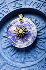 Fototapeta na wymiar zodiac plate with astrology symbols