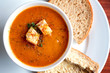 Tomato soup and croutons