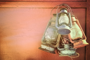 Old kerosene lanterns