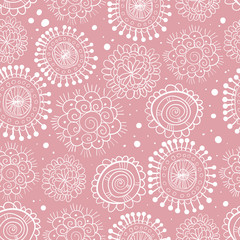Seamless background with floral elements. Vector illustration.