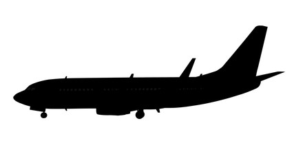 Passenger airplane silhouette