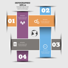 Abstract paper infografics Stock Illustration eps 10