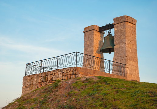 The alarm bell - a symbol of of Chersonese Taurian and one of the attractions of Sevastopol