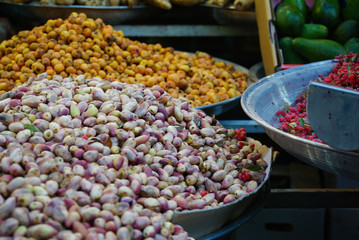 Fresh pistachios in  market,Tehran,Iran.