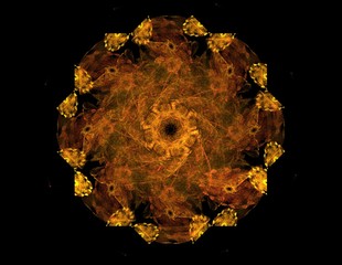 Fototapeta premium fractal radial pattern on the subject of science, technology and design