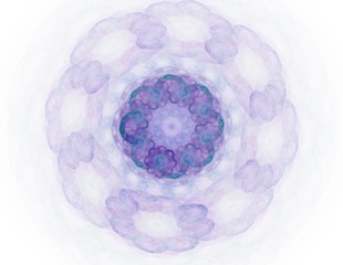 Lacy colorful clockwork pattern, digital fractal art design