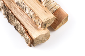 Stack of cut logs firewood