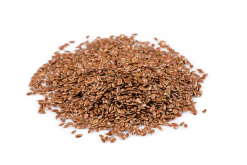 flax seeds isolated on white