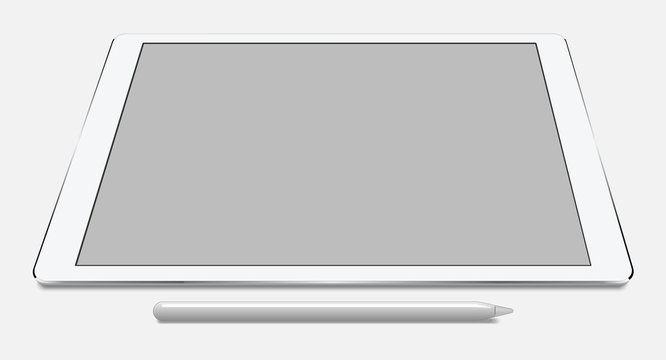 Brand new realisic white  tablet with gret screen vector eps 10