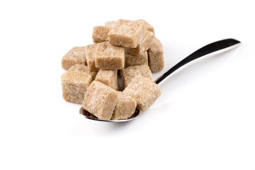 brown sugar in a wooden spoon