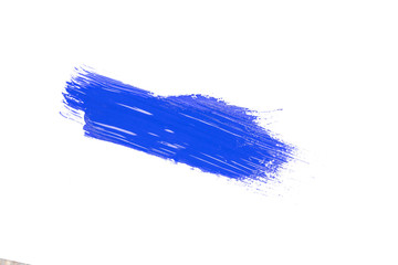 blue stroke of the paint brush