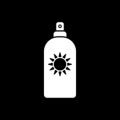 Obraz premium The sun cream icon. Sunscreen symbol. Flat