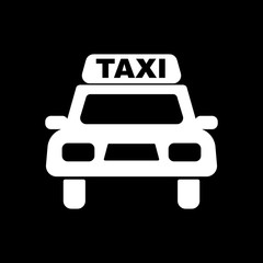 The taxi icon. Taxicab symbol. Flat