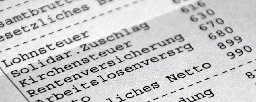 Entgeldnachweis, Einkommensnachweis, Steuererkl&auml;rung 