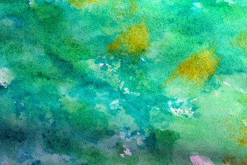 the background watercolor green and yellow