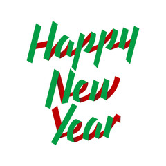 Obraz premium Happy New Year typography