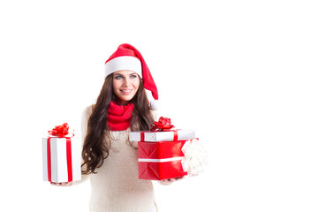 Cheerful santa helper.