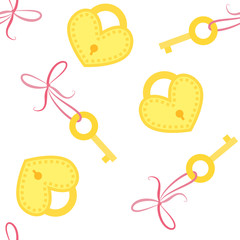 locks and keys pattern seamless