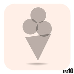 Simple vector ice cream