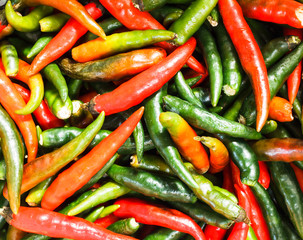 closeup fresh spicy chili