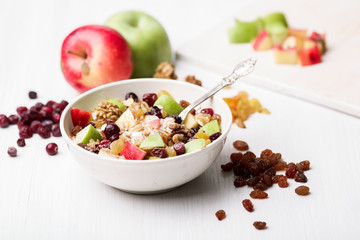 Cranberry raisins apple cereal