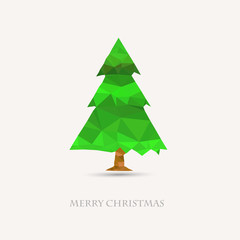 Paper polygon christmas tree easy all editable