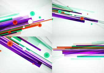 Set of colorful abstract backgrounds