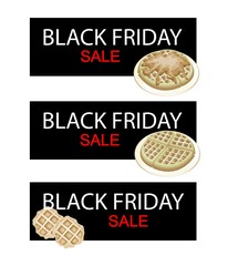 Round Waffles on Black Friday Sale Banner